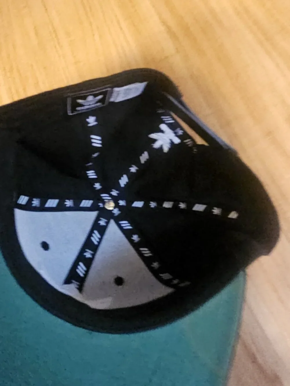 Adidas Logo Hat Cap Black and White Logo Snapback One Size